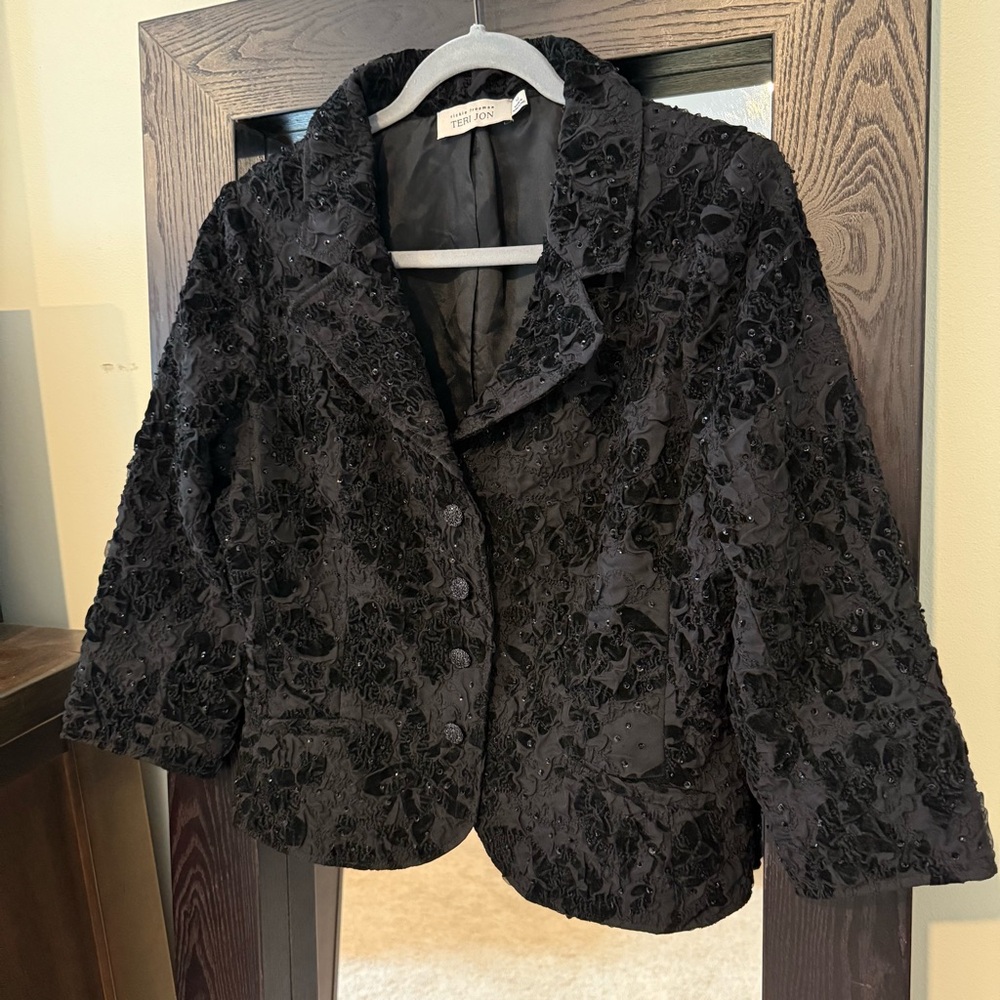 Black floral blazer